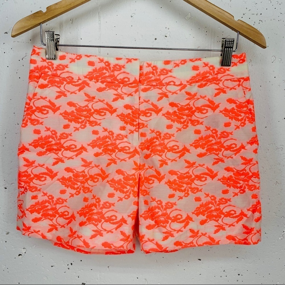 Anthropologie Leifsdottir Size 4 Aglitz Neon Coral Pink Mid/High Rise Sh…
